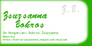 zsuzsanna bokros business card